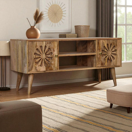 Rosalie - Media Unit - Beige Brown