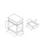 Chair Side End Table With One Drawer And Bottom Shelf