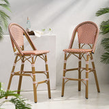 Outdoor Pe Rattan French Barstool Set