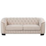 Sofa With Thick Removable Seat Cushion, 3 Seater