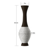 Tall Designer Floor Vase With Elegant 2 Tone