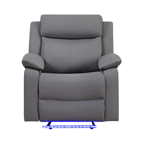 Blanche - Glider Recliner With LED, Pillow Top Arms