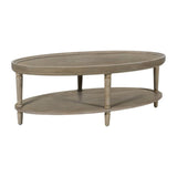 Bedford - Oval Coffee Table With Shelf - Natural