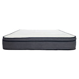 King Size Hybrid Plush Foam Mattress, Soft Polyester Knit Cover, Multi Layer Foam Mattress - White / Gray