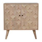 Hourglass Carved Cabinet - Marble