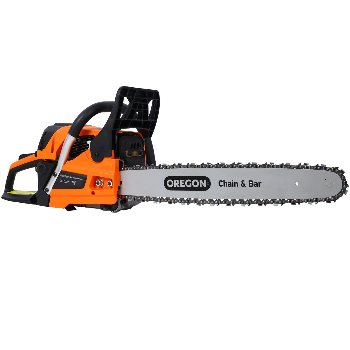 62Cc Gas Powered Chainsaw With 20" Oregon Chain & Bar 2 Cycle Petrol Handheld Cordless Design Epa Compliant - Orange