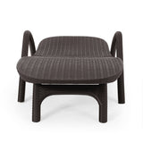 Polypropylene Resin Chaise Lounge With Hand Crafted Details - Dark Brown