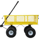 Heavy Duty Steel Garden Cart With Mesh Sides