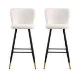 Modern Style Barstool, Tipped Ends, Suitable For Various Decoration Styles - White