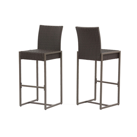 Outdoor Barstool With Hand Crafted Details (Set of 2)
