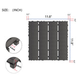 Plastic Interlocking 44 Pack Patio Deck Tiles, Square Waterproof Outdoor All Weather Use
