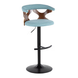 Gardenia - Contemporary Adjustable Barstool, Swivel With Rounded T Footrest (Set of 2)