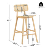 Bari - Indoor Wood Barstool (Set of 2)