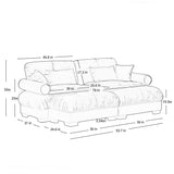 Super Comfort Oversized Modular Sectional Sofa With Movable Ottoman