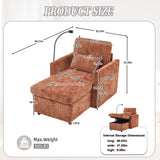 Multifunctional Chenille Recliner Sofa With Storage And Phone Bracket