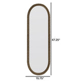 Oval Retro Mirror, Wall Hanging Mirror For Living Room