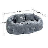 Bean Bag Lazy Sofa, Durable Comfort Lounger High Back Bean Bag Chair Couch
