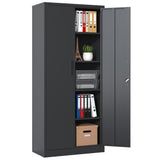 Heavy Metal Garage Storage Cabinet With Locking Doors, Steel, Adjustable Shelves