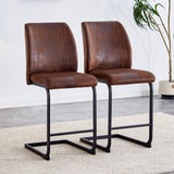 Modern Chairs With Cushions And Metal Legs (Set of 2)