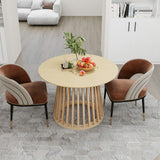 Modern Round Coffee Table With Grille Moldin