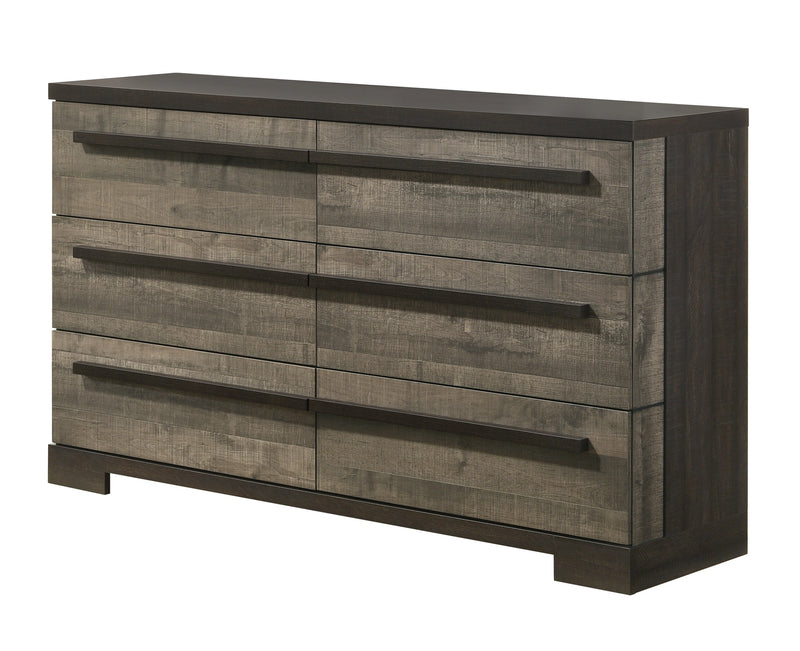 Crown Mark Furniture Remington 6 Drawer Dresser in Brown image
