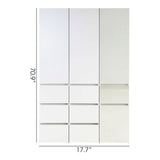 Elise - Modular Closet System With Mirror For Custom Storage Solutions - White