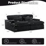 Double Chaise Lounge Chair, Oversized Upholstered Sleeper Cloud Couch