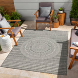 Sunshine - 5'3" X 7'3" Indoor, Outdoor Area Rug - Silver - Polypropylene