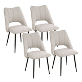 Chair With High Resilience Filling, Adjustable Feet For Kitchens (Set of 4)