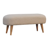 Boucle Hallway Bench - Cream