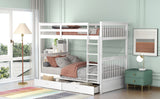 Bunk Bed With Ladders And 2 Storage Drawers