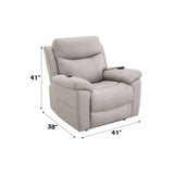 Chriki - Polished Microfiber Power Motion Recliner With Lift Heating Massage Chair