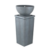 Zen Bowl Water Fountain, Outdoor Bird Feeder / Bath Fountains, Relaxing Water Feature For Garden