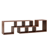 Minimalist Cube TV Stand With Adjustable Open Storage Shelves