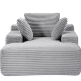 Oversized Chaise Lounge Chair Cozy Cloud Couch With 3 Throw Pillows And Wide Armrest