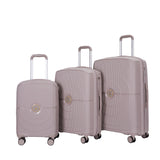 3 Piece Set Expandable Hardshell Suitcase Double Spinner Wheels