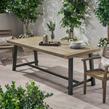 Outdoor Dining Table - Gray / Rustic Metal