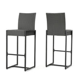 Outdoor Barstool With Hand Crafted Details (Set of 2)