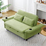 Modern Fabric Multi-Functional Sofa Bed With Adjustable Armrests And Backrests