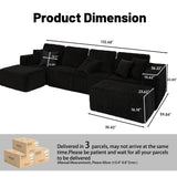 Modular U-Shaped Sectional Sofa With Reversible Design