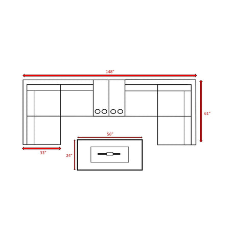 4 Person Rattan Wicker Seating Group With Cushions - Espresso