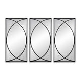 Rectangular Wall Mirrors With Frame, Home Decor For Living Room Bedroom Entryway - Black