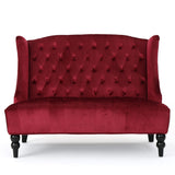 Nurturing - Upholstered Loveseat With Wing Back And Diamond Tufting