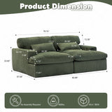 Double Chaise Lounge Chair, Oversized Upholstered Sleeper Cloud Couch