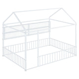 House Frame With Fence And Shelves