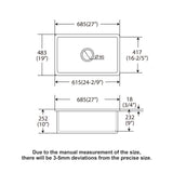 Undermount Single Bowl Ceramic Kitchen Sink, Dual Mount