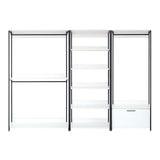 Fiona - Freestanding Walk In Wood Closet System With Metal Frame Melamine - White