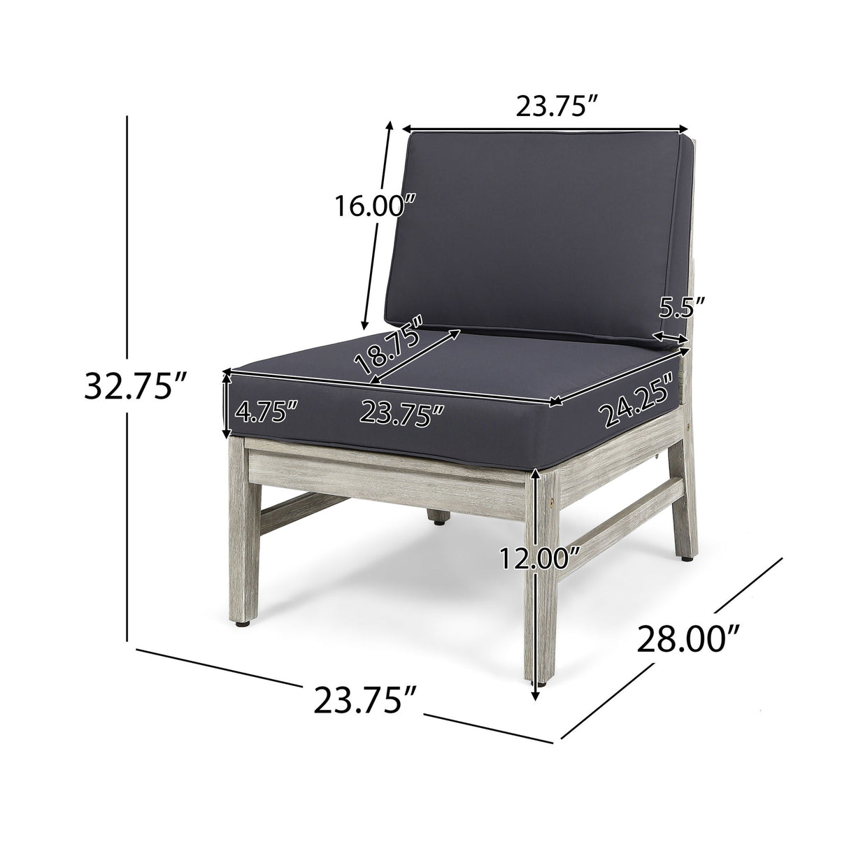 Perla - Armless Chair