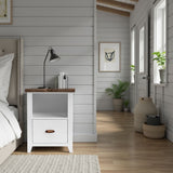 Hampton - 1 Drawer File - Jasmine Whitewash / Barnwood