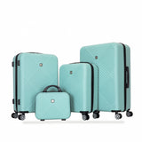 4 Piece Lightweight Suitcase, Makeup Box, Aircraft Wheels
